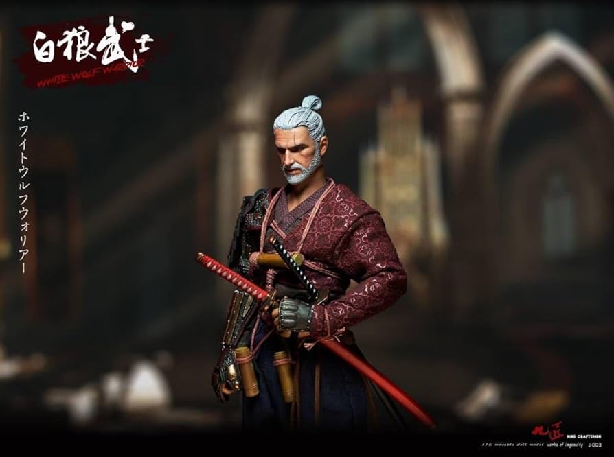 九匠 Nine Craftsmen 1/6 白狼 武士.Ver Amazon.co.jp: Kyusho Nine Craftsmen 1/6 White Wolf Samurai
